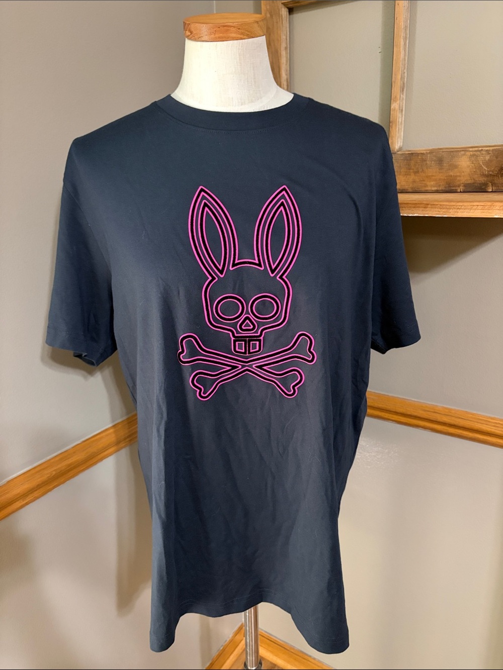 Psycho bunny Black Graphic Skull T-Shirt size 6